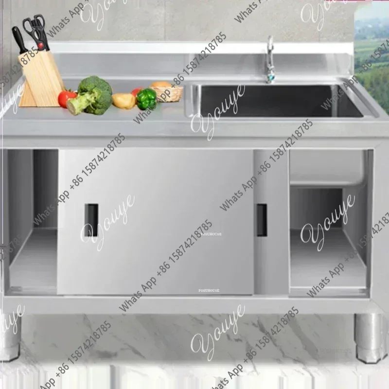 Многофункциональная передвижная кухонная мойка из нержавеющей стали J-типа с платформой для овощей и встроенным шкафом для плиты
Многофункциональная передвижная кухонная мойка из нержавеющей стали J-типа с платформой для овощей и встроенным шкафом для плиты