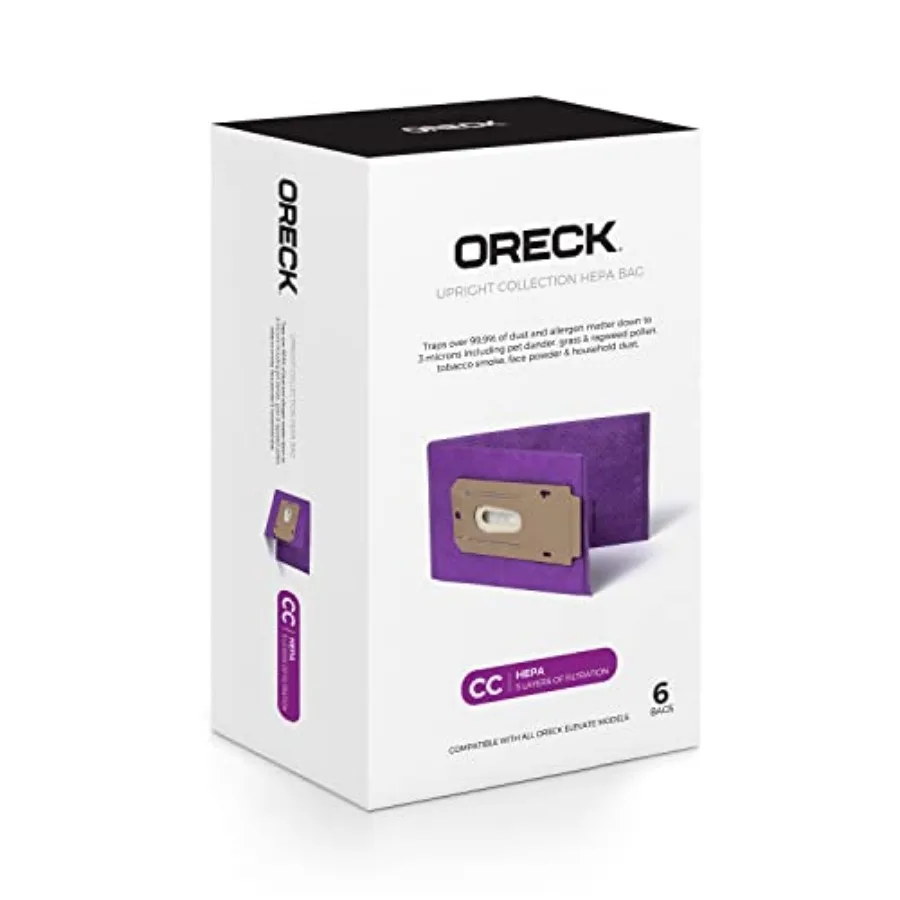 Vacuum Cleaner Bags for Upright Vacs, Pack of 6, Purple, Type CC, Hepa Filtration, Part # AK1CC6H, Vacuum Bags
Vacuum Cleaner Bags for Upright Vacs, Pack of 6, Purple, Type CC, Hepa Filtration, Part # AK1CC6H, Vacuum Bags