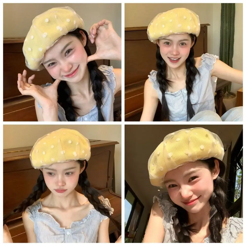British Korean Polka Dot Berets Mesh Y2k Knit Painter Caps New Casual Beanie Cap Female
British Korean Polka Dot Berets Mesh Y2k Knit Painter Caps New Casual Beanie Cap Female