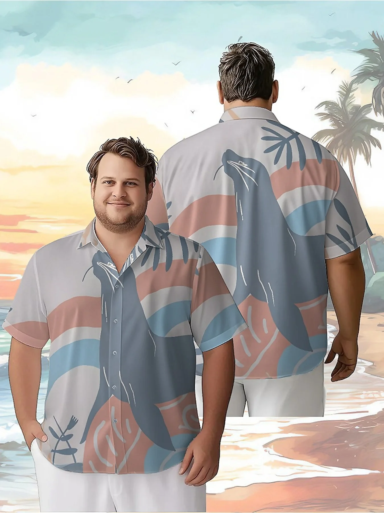 Men's Plus Size Hawaiian Shirts Seals Pattern,Unisex Baggy Aloha Shirts,summer Alternative Clothing
Men's Plus Size Hawaiian Shirts Seals Pattern,Unisex Baggy Aloha Shirts,summer Alternative Clothing