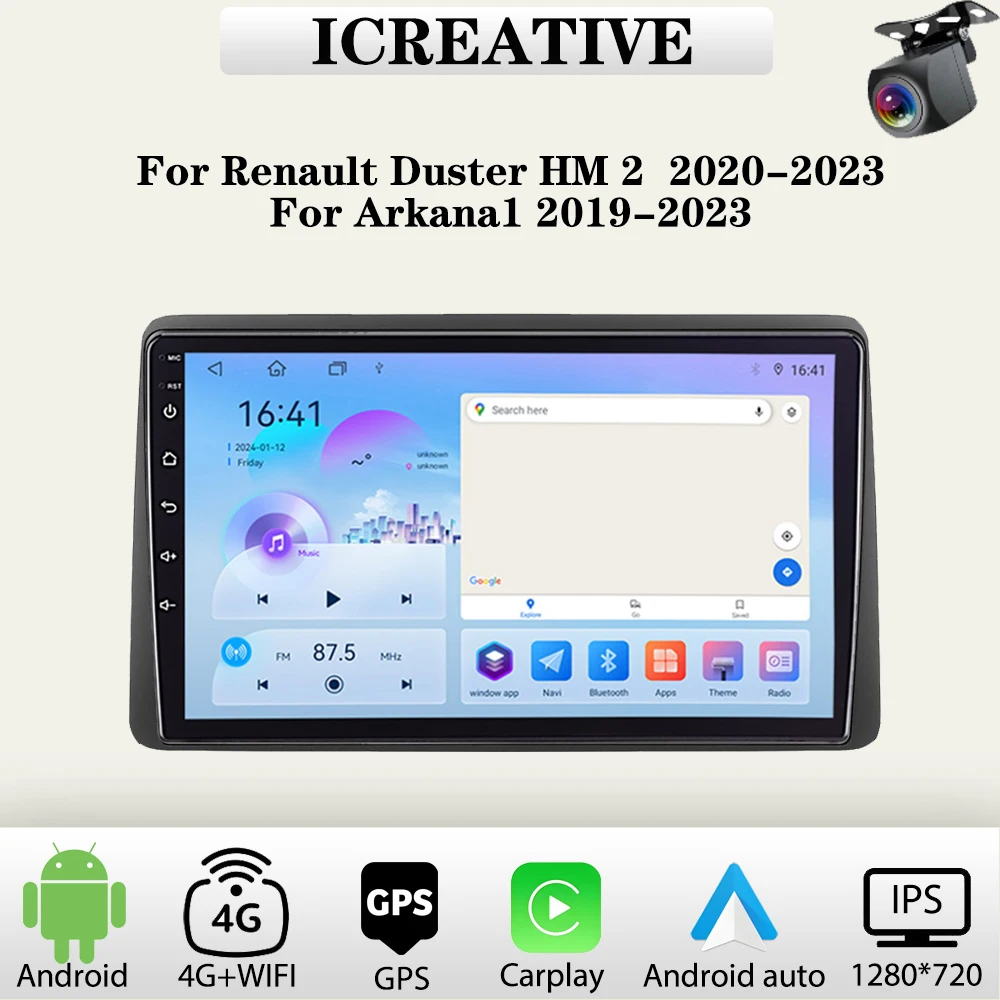 Car Radio for Renault Duster HM 2 2020-2023 for Arkana 1 2019-2023 Carplay Multimedia Stereo Android Head Unit Navigation GPS
Car Radio for Renault Duster HM 2 2020-2023 for Arkana 1 2019-2023 Carplay Multimedia Stereo Android Head Unit Navigation GPS