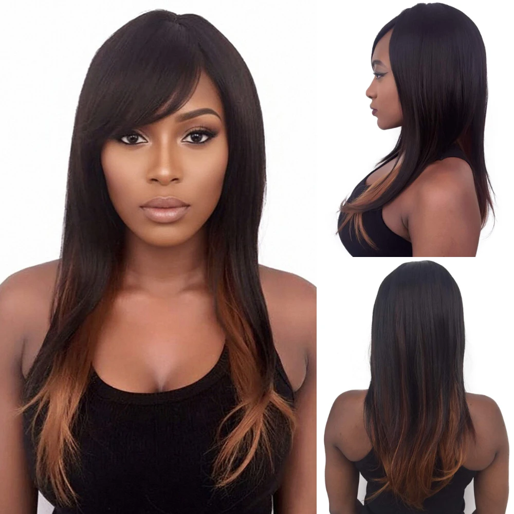 MSIWIGS Medium Long Straight Wigs Synthetic Hair for Women High Temperature Fiber Black To Brown Wigs
MSIWIGS Medium Long Straight Wigs Synthetic Hair for Women High Temperature Fiber Black To Brown Wigs