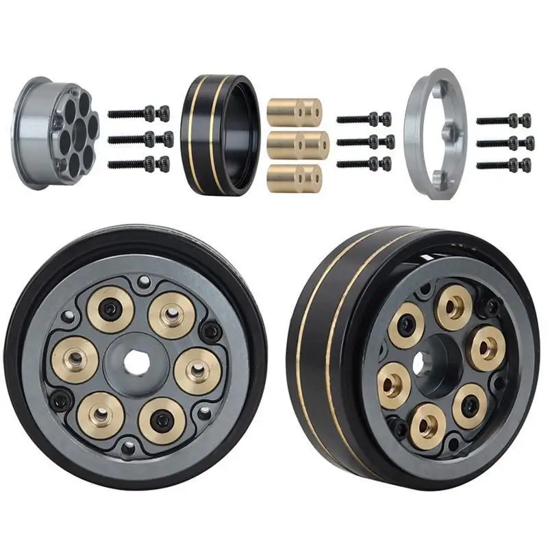 For 1/24 1/18 Rc Crawler Car Axial Scx24 Ax24 Trax/as Trx4m Fms Fcx24 Black Coating Brass 1.1" Beadlock Wheel Rims
For 1/24 1/18 Rc Crawler Car Axial Scx24 Ax24 Trax/as Trx4m Fms Fcx24 Black Coating Brass 1.1" Beadlock Wheel Rims