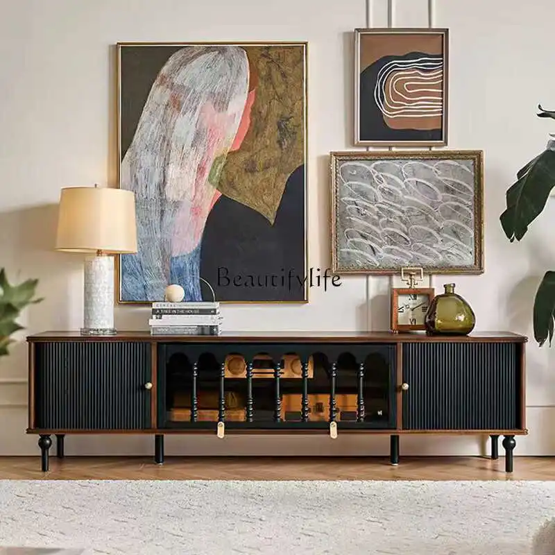 French retro solid wood TV cabinet, living room coffee table combination storage cabinet
French retro solid wood TV cabinet, living room coffee table combination storage cabinet
