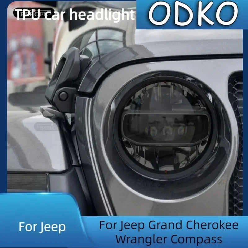 Для Jeep Grand Cherokee Wrangler компас автомобильные фары оттенок дымчато-черная защитная пленка передняя фара наклейка из ТПУ аксессуары
Для Jeep Grand Cherokee Wrangler компас автомобильные фары оттенок дымчато-черная защитная пленка передняя фара наклейка из ТПУ аксессуары
