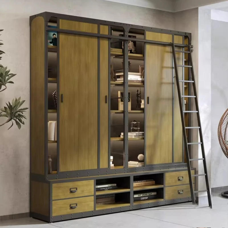 Bookshelf Floor shelf Living room solid wood dust-proof bookcase with cabinet door storage rack
Bookshelf Floor shelf Living room solid wood dust-proof bookcase with cabinet door storage rack