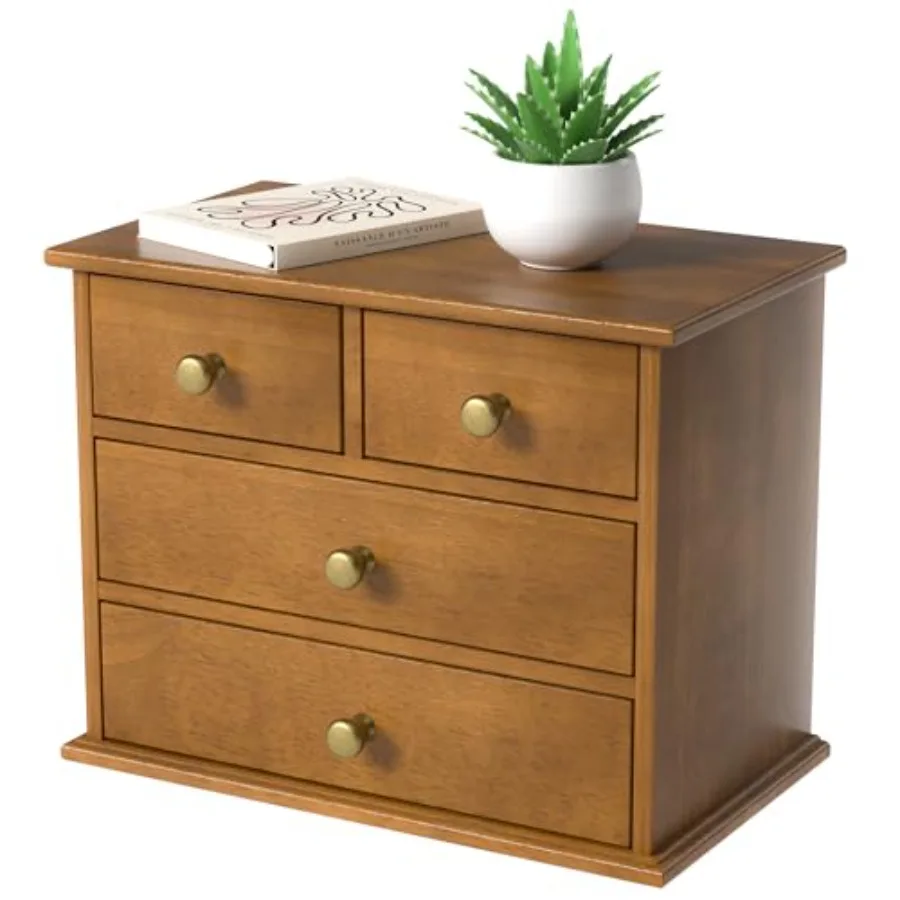 Oak Desk Organizer with Drawers, Durable Wooden Desktop Storage Box with Metal Handles and Non-Slip Silicone Pads, 4 Drawer Tab
Oak Desk Organizer with Drawers, Durable Wooden Desktop Storage Box with Metal Handles and Non-Slip Silicone Pads, 4 Drawer Tab