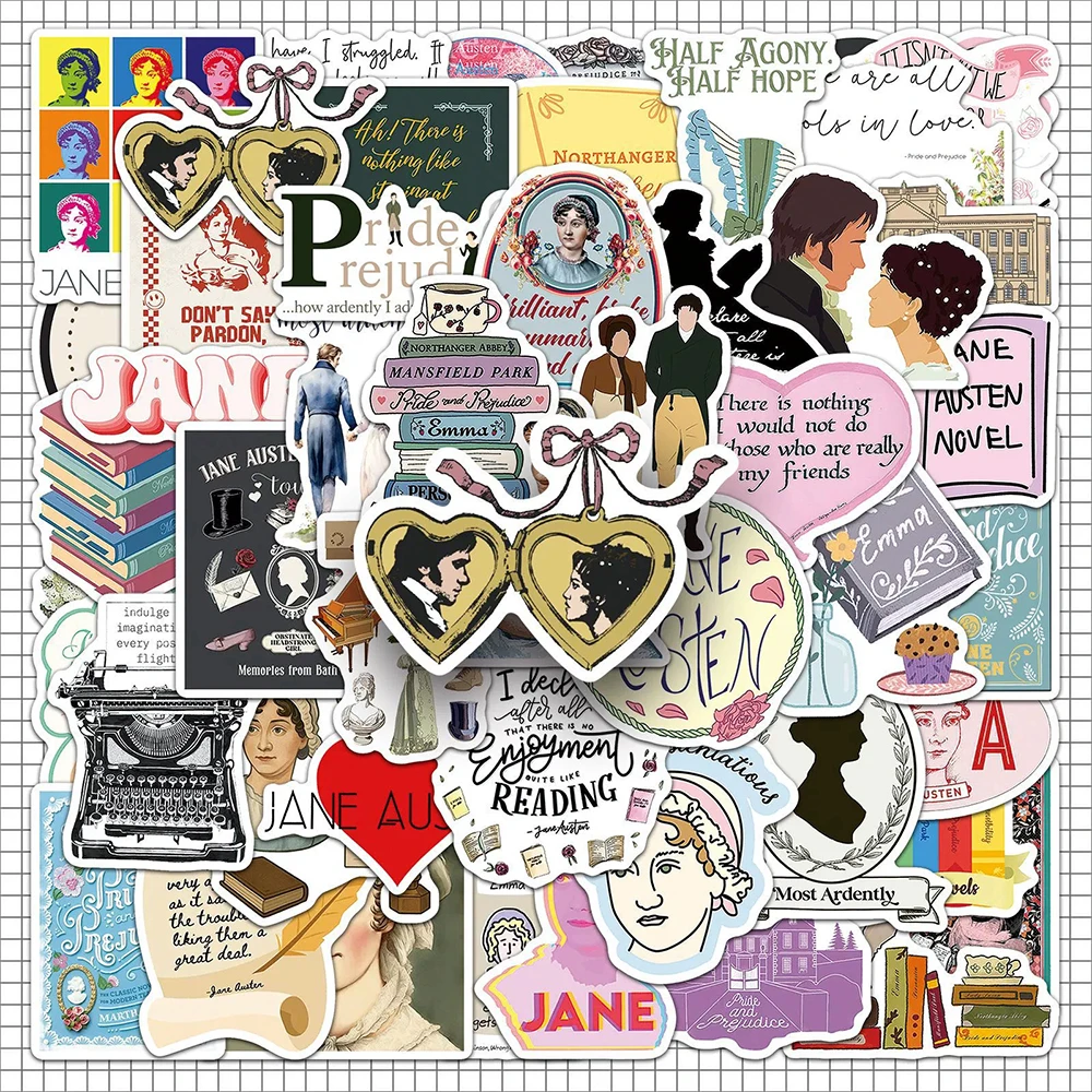 10/30/50pcs Novelist Jane Austen Cartoon Waterproof Stickers Decals DIY Laptop Skateboard Scrapbook Kids Sticker Toys Gifts
10/30/50pcs Novelist Jane Austen Cartoon Waterproof Stickers Decals DIY Laptop Skateboard Scrapbook Kids Sticker Toys Gifts