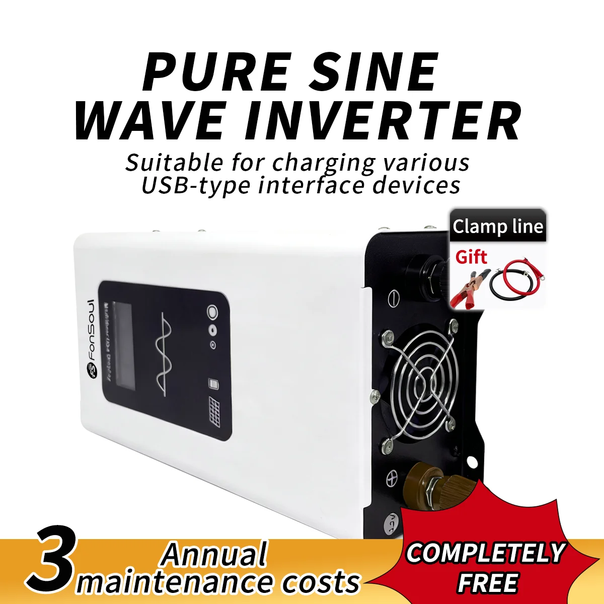 2000W High Power Inverter with LCD Display 12V to 220V Universal Voltage - Ideal for Home Emergency, Outdoor Camping & Vendor St
2000W High Power Inverter with LCD Display 12V to 220V Universal Voltage - Ideal for Home Emergency, Outdoor Camping & Vendor St