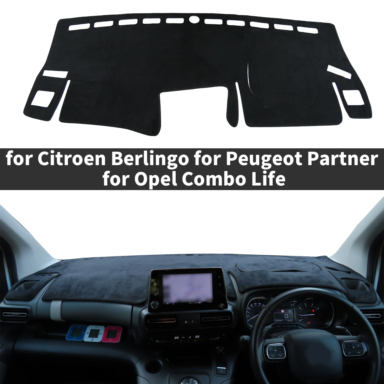 for Peugeot Partner for Citroen Berlingo for Opel Combo Life 2019-2022 DashMat Sunshade Dashboard Cover Pad Protective Carpet
for Peugeot Partner for Citroen Berlingo for Opel Combo Life 2019-2022 DashMat Sunshade Dashboard Cover Pad Protective Carpet