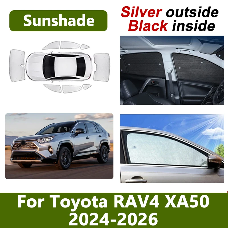 Car Full Coverage Sunshades For Toyota RAV4 XA50 Suzuki Across 2024~2026 UV Blocking Reflector Shade Visor Tools Car Accessories
Car Full Coverage Sunshades For Toyota RAV4 XA50 Suzuki Across 2024~2026 UV Blocking Reflector Shade Visor Tools Car Accessories