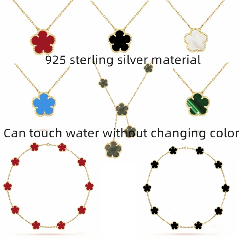 Classic Fashion 925 Sterling Silver Necklace Red and Green Agate 18K Gold Luxury High Quality Necklace Festival Party Gift
Classic Fashion 925 Sterling Silver Necklace Red and Green Agate 18K Gold Luxury High Quality Necklace Festival Party Gift