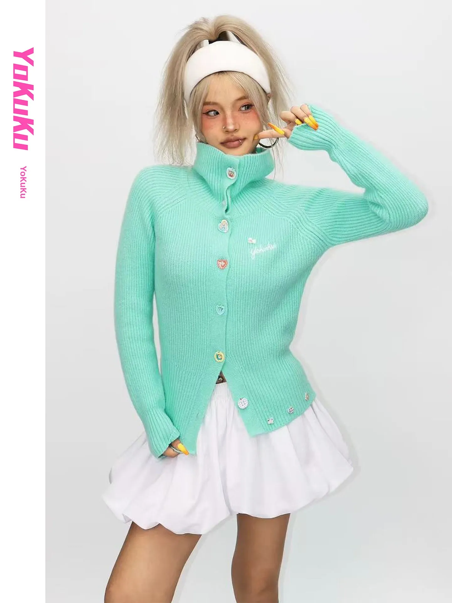 Dopamine Color Knitted Cardigan Women's Button up Outerwear Casual Style Slim Fit Long Sleeve Polyester Nylon Blend Spring
Dopamine Color Knitted Cardigan Women's Button up Outerwear Casual Style Slim Fit Long Sleeve Polyester Nylon Blend Spring