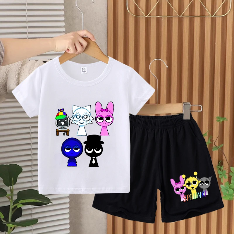 Sprunki T-shirt shorts set cute cartoon boys girls clothes short sleeve summer tops Casual wear fashion outfit birthday gifts
Sprunki T-shirt shorts set cute cartoon boys girls clothes short sleeve summer tops Casual wear fashion outfit birthday gifts