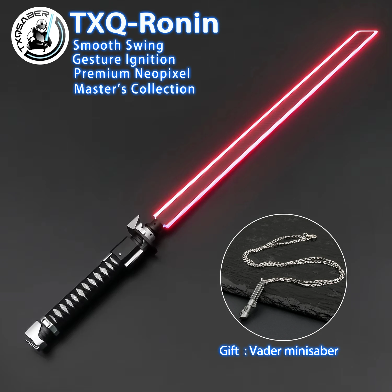 TXQSABER Ronin Neo Pixel Proffie Lightsaber Force Heavy Dueling Light Saber Smooth Swing Gesture ignition Blaster Sword
TXQSABER Ronin Neo Pixel Proffie Lightsaber Force Heavy Dueling Light Saber Smooth Swing Gesture ignition Blaster Sword