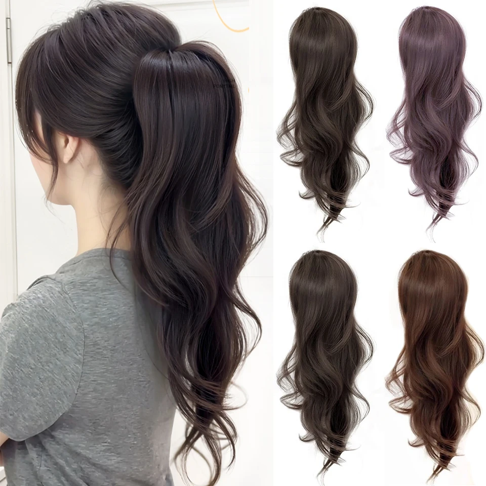 Women's Clip-On Ponytail Wig Long Mermaid Curls Voluminous Trendy High Crown Braid Ponytail Hairpiece
Women's Clip-On Ponytail Wig Long Mermaid Curls Voluminous Trendy High Crown Braid Ponytail Hairpiece