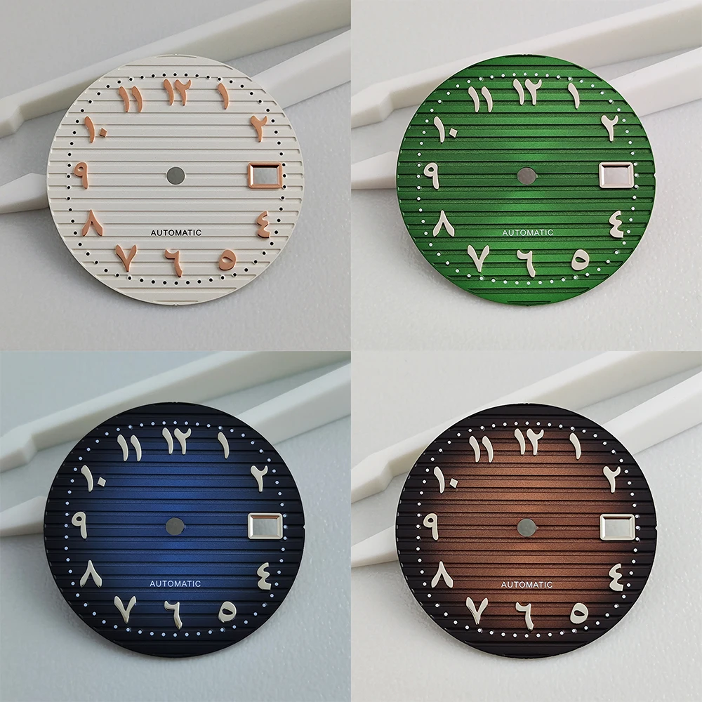 NH35 unmarked dial customized logo 30.5mm Nautilus Arabic numeral dial, suitable for NH35 movement watch accessories
NH35 unmarked dial customized logo 30.5mm Nautilus Arabic numeral dial, suitable for NH35 movement watch accessories