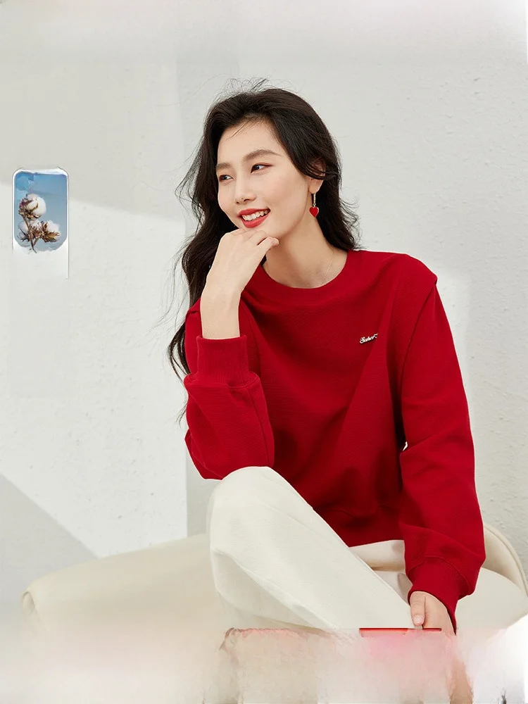 Свободный свитшот с эффектом похудения и круглым вырезом для женщин, весна-осень, новинка, элегантный топ премиум-класса
Свободный свитшот с эффектом похудения и круглым вырезом для женщин, весна-осень, новинка, элегантный топ премиум-класса