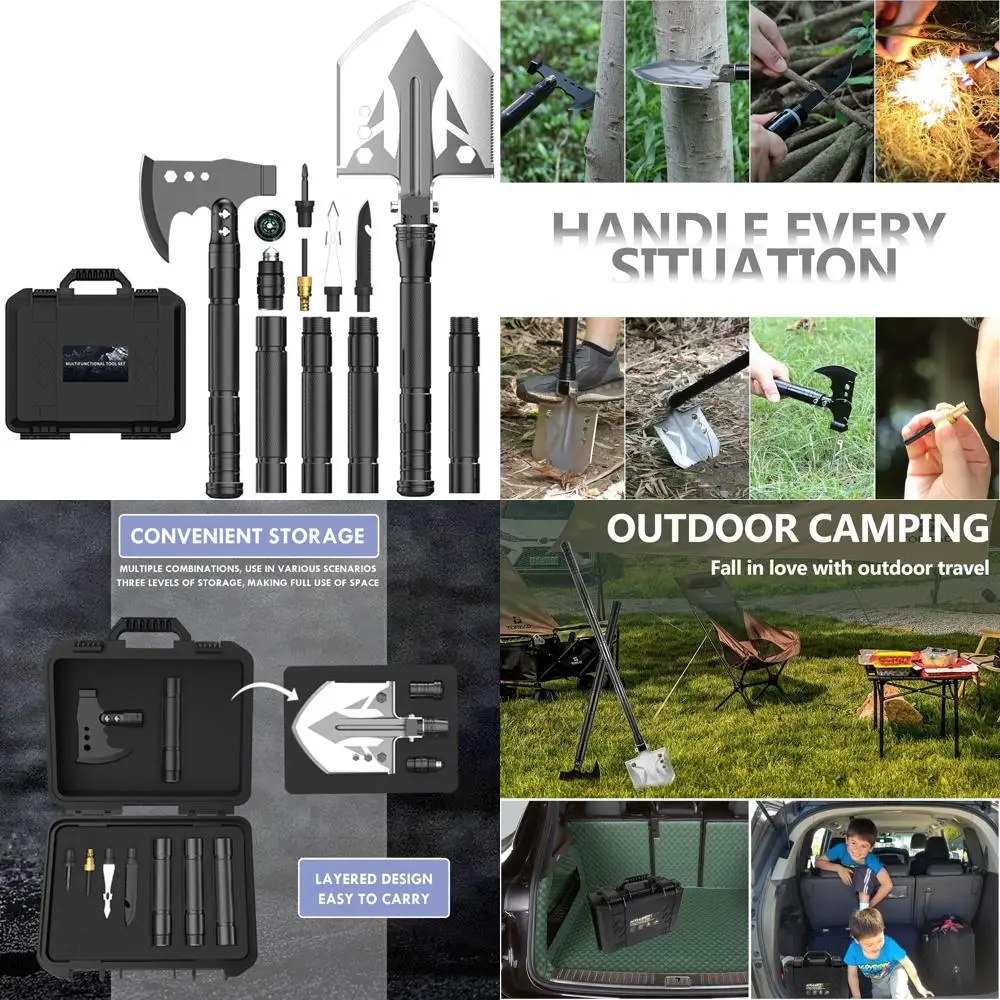 Camping Shovel Axe Outdoor Survival Tool Set for Camping Hiking Backpacking Men Survival Emergency(CSA-5935)
Camping Shovel Axe Outdoor Survival Tool Set for Camping Hiking Backpacking Men Survival Emergency(CSA-5935)