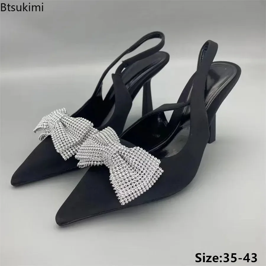 2024 Women's Summer Sexy Thin High Heels Stiletto Pumps Top Quality Pointed Toe Luxury Rhinestone Bow High Heel Sandals Female
2024 Women's Summer Sexy Thin High Heels Stiletto Pumps Top Quality Pointed Toe Luxury Rhinestone Bow High Heel Sandals Female