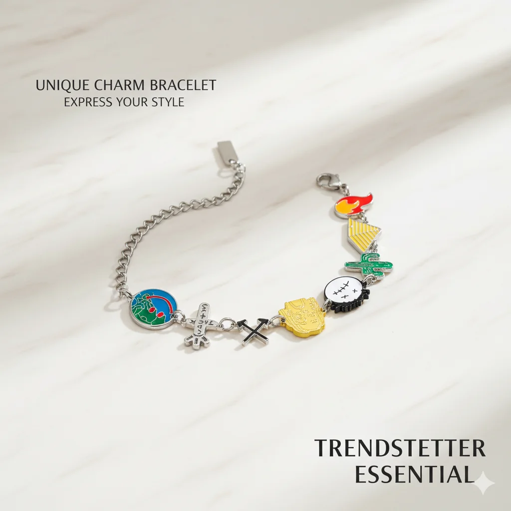 Colorful Hip Hop Bracelet with Cartoon Enamel Charms Adjustable Metal Chain Rap Style Jewelry for Men Women Teen Streetwear
Colorful Hip Hop Bracelet with Cartoon Enamel Charms Adjustable Metal Chain Rap Style Jewelry for Men Women Teen Streetwear