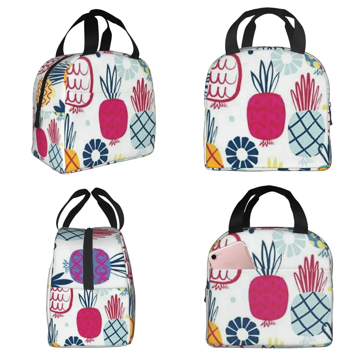 Colorful Tropical Pineapple Insulated Lunch Bag for Kids School Cooler Thermal Food Box Tote Portable Lunch Boxes Container
Colorful Tropical Pineapple Insulated Lunch Bag for Kids School Cooler Thermal Food Box Tote Portable Lunch Boxes Container