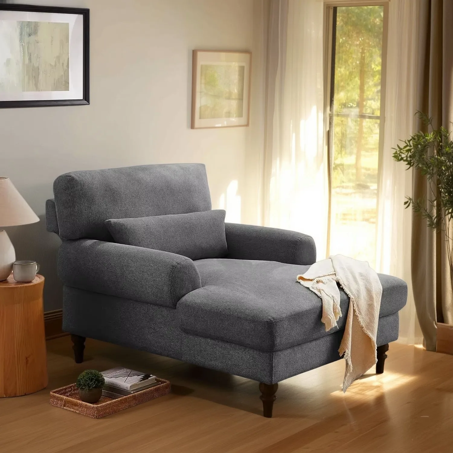 Modern Chaise Lounge Chair with Adjustable Backrest | Upholstered Indoor Leisure Sofa Recliner for Bedroom & Living Room
Modern Chaise Lounge Chair with Adjustable Backrest | Upholstered Indoor Leisure Sofa Recliner for Bedroom & Living Room