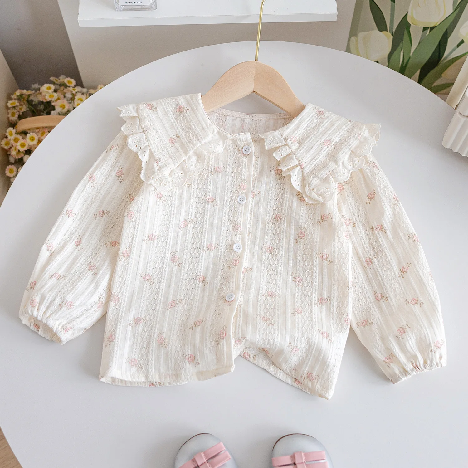 Cardigan Top Fresh Elegant Floral Shirt Grils Children Spring Autumn Long Sleeves Korean Loose Casual Sweet Cute
Cardigan Top Fresh Elegant Floral Shirt Grils Children Spring Autumn Long Sleeves Korean Loose Casual Sweet Cute