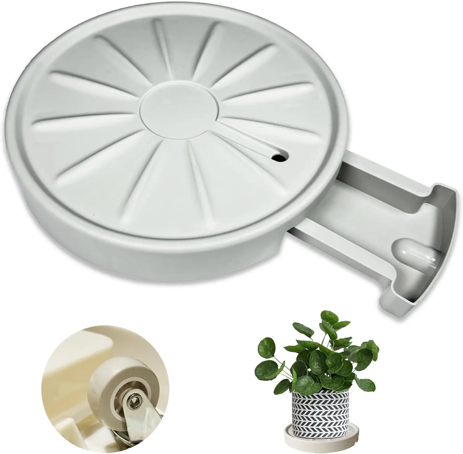 12-Inch Rolling Plant Stand with Hidden Wheels and Drainage Tray, Beige
12-Inch Rolling Plant Stand with Hidden Wheels and Drainage Tray, Beige