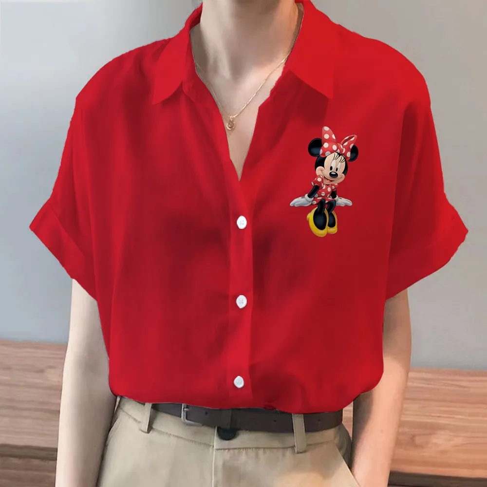 Новинка лета 2024, женская рубашка в стиле Харадзюку с коротким рукавом, бренда Disney, с Микки и Минни, модные повседневные женские топы
Новинка лета 2024, женская рубашка в стиле Харадзюку с коротким рукавом, бренда Disney, с Микки и Минни, модные повседневные женские топы