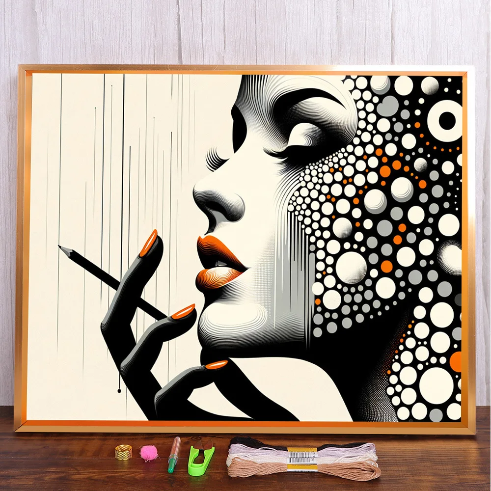 Women Art Printed Canvas Cross-Stitch Kit Embroidery DMC Threads Painting Needlework Handicraft Knitting Mulina Design Stamped
Women Art Printed Canvas Cross-Stitch Kit Embroidery DMC Threads Painting Needlework Handicraft Knitting Mulina Design Stamped
