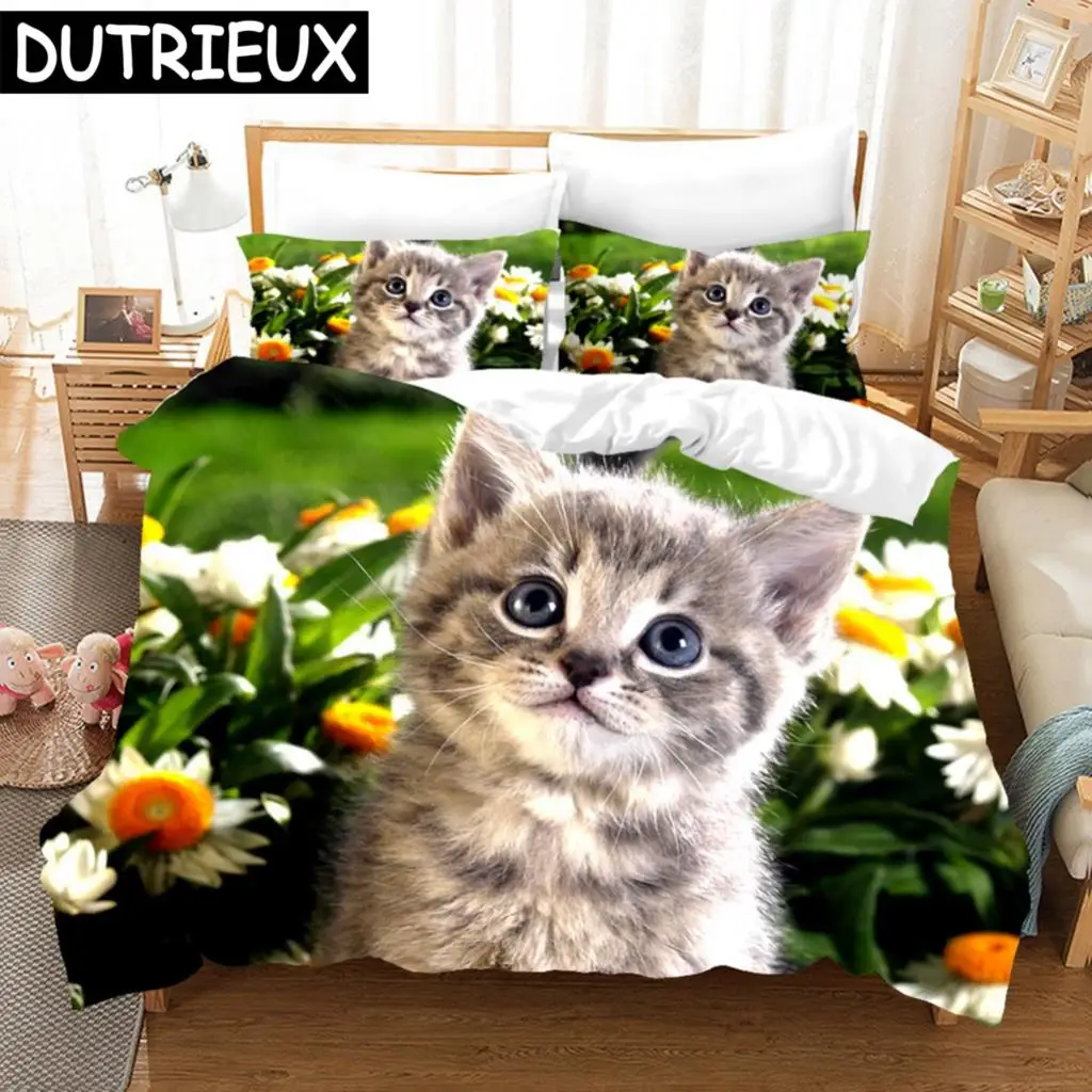 Baby Cat Bedding Set White Black Kitten Duvet Cover Single Double Queen Twin Full Size Duvet Cover Kids Girls Dogs Room Decor
Baby Cat Bedding Set White Black Kitten Duvet Cover Single Double Queen Twin Full Size Duvet Cover Kids Girls Dogs Room Decor