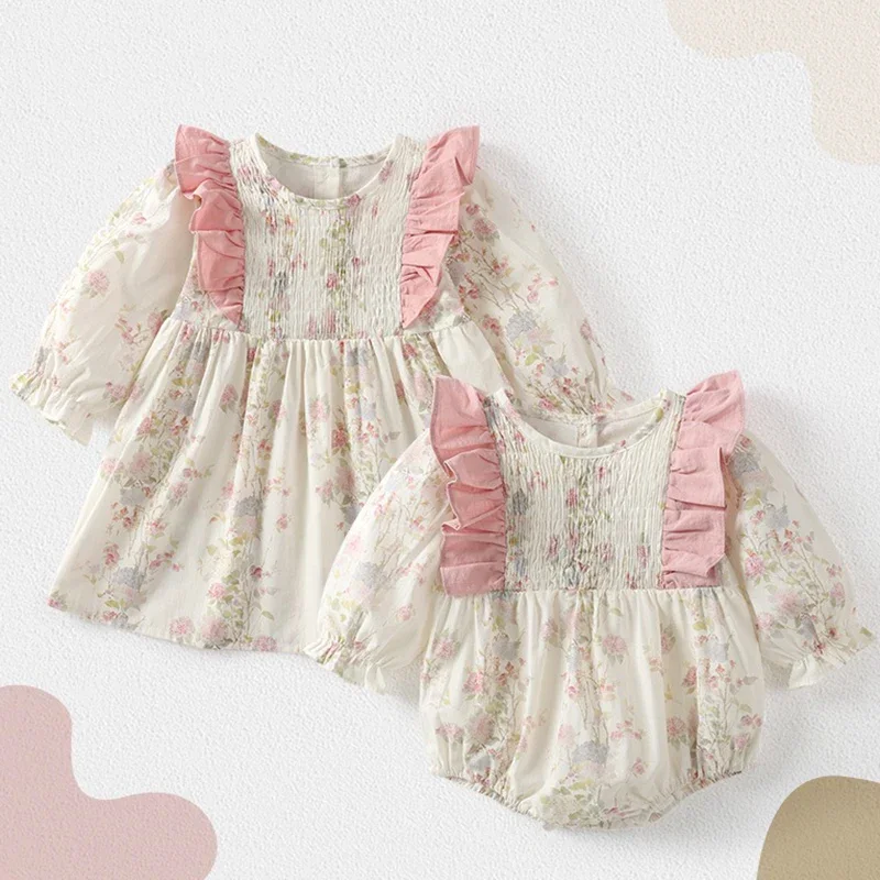 Summer Sister Clothing Kids Princess Dresses Baby Romper Pink Twin Clothes Clothing Puff Sleeve Cotton Baby Girl Party Dress
Summer Sister Clothing Kids Princess Dresses Baby Romper Pink Twin Clothes Clothing Puff Sleeve Cotton Baby Girl Party Dress