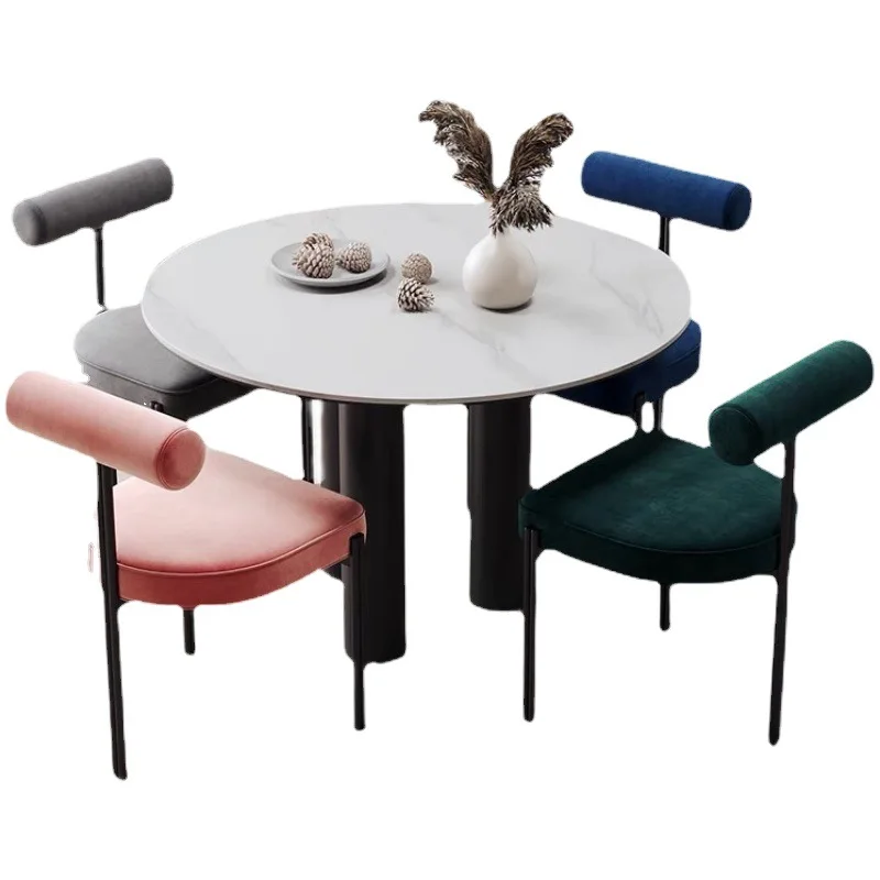 Light luxury household dining chairs, modern marble dining table, simple round dining table
Light luxury household dining chairs, modern marble dining table, simple round dining table