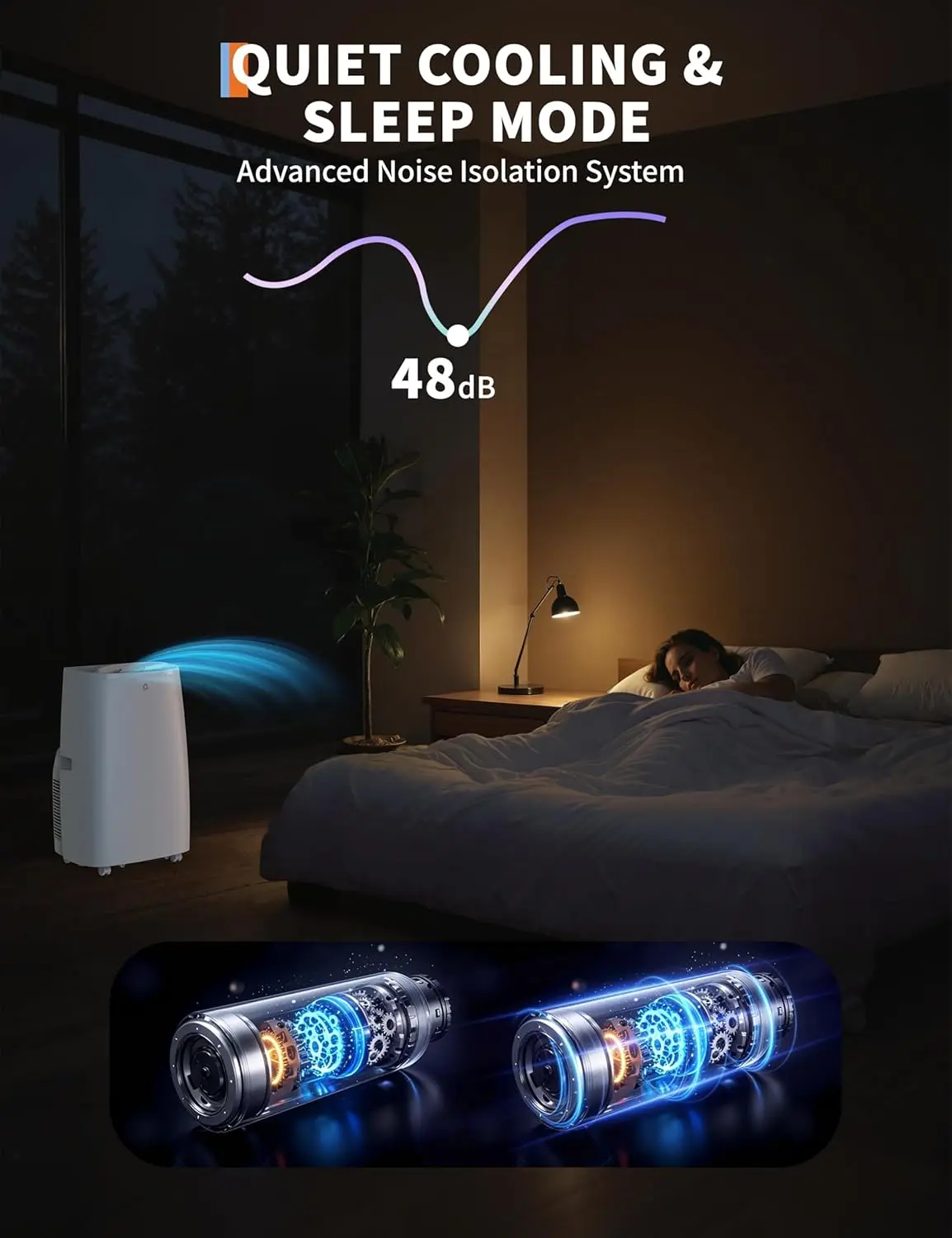 Garvee 14000 BTU Inverter Portable Air Conditioner with Dual Hose, 3-in-1 Cooling & Heating Mobile AC Unit with Auto Evaporation for Rooms Up to 750 Sq Ft
Garvee 14000 BTU Inverter Portable Air Conditioner with Dual Hose, 3-in-1 Cooling & Heating Mobile AC Unit with Auto Evaporation for Rooms Up to 750 Sq Ft
