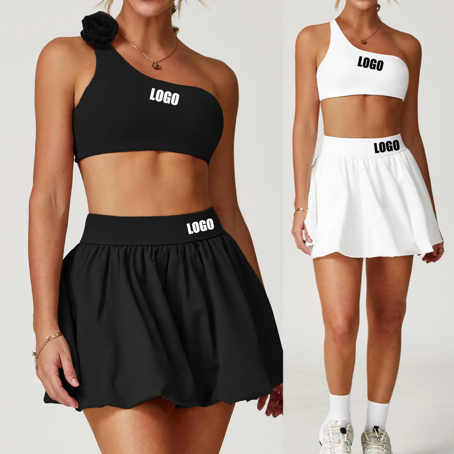 Custom LOGO women's cloud yoga suit, tight, quick-drying and breathable fitness suit, anti-light running sports suit
Custom LOGO women's cloud yoga suit, tight, quick-drying and breathable fitness suit, anti-light running sports suit