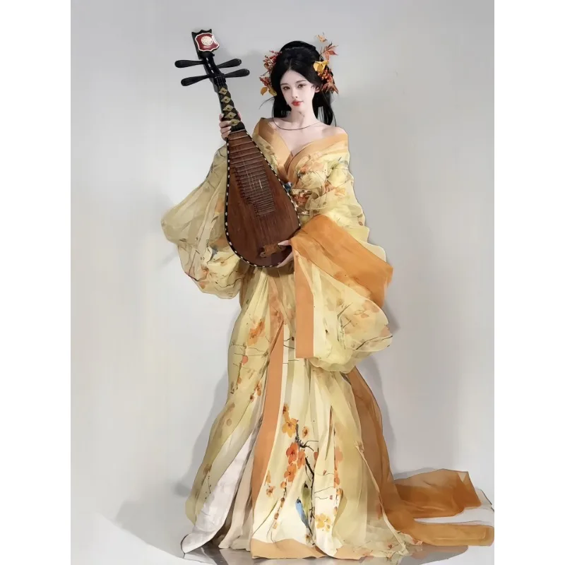 Yellow Hanfu 2026 can be worn every day, with a fairy spirit and a long-sleeved shirt, a Chinese-style costume Warring States
Yellow Hanfu 2026 can be worn every day, with a fairy spirit and a long-sleeved shirt, a Chinese-style costume Warring States