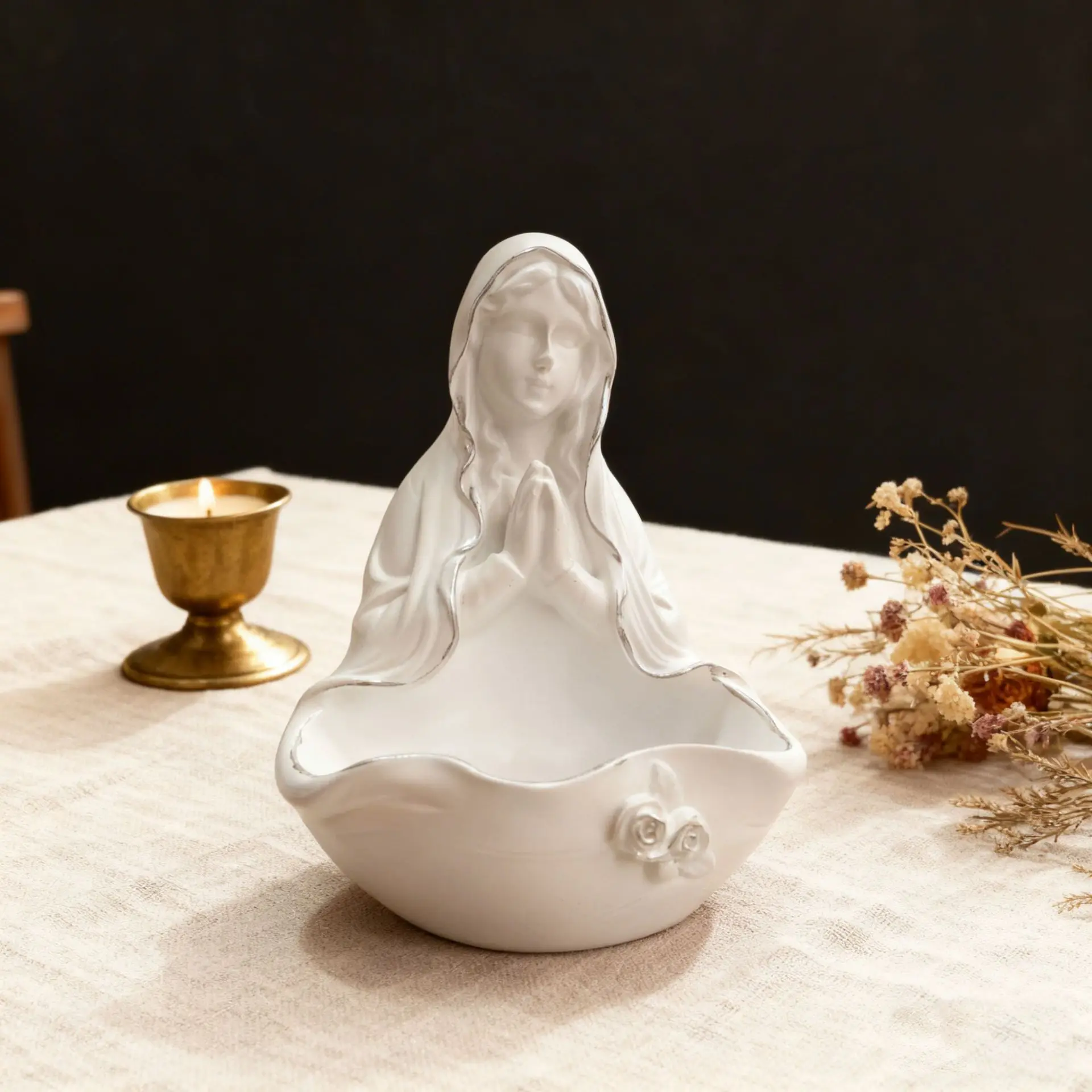 1pc Pure White Virgin Resin Sculpture Simple Handicraft Religious Figure Ornament For Room Desk Decoration Storage Creative Gift
1pc Pure White Virgin Resin Sculpture Simple Handicraft Religious Figure Ornament For Room Desk Decoration Storage Creative Gift