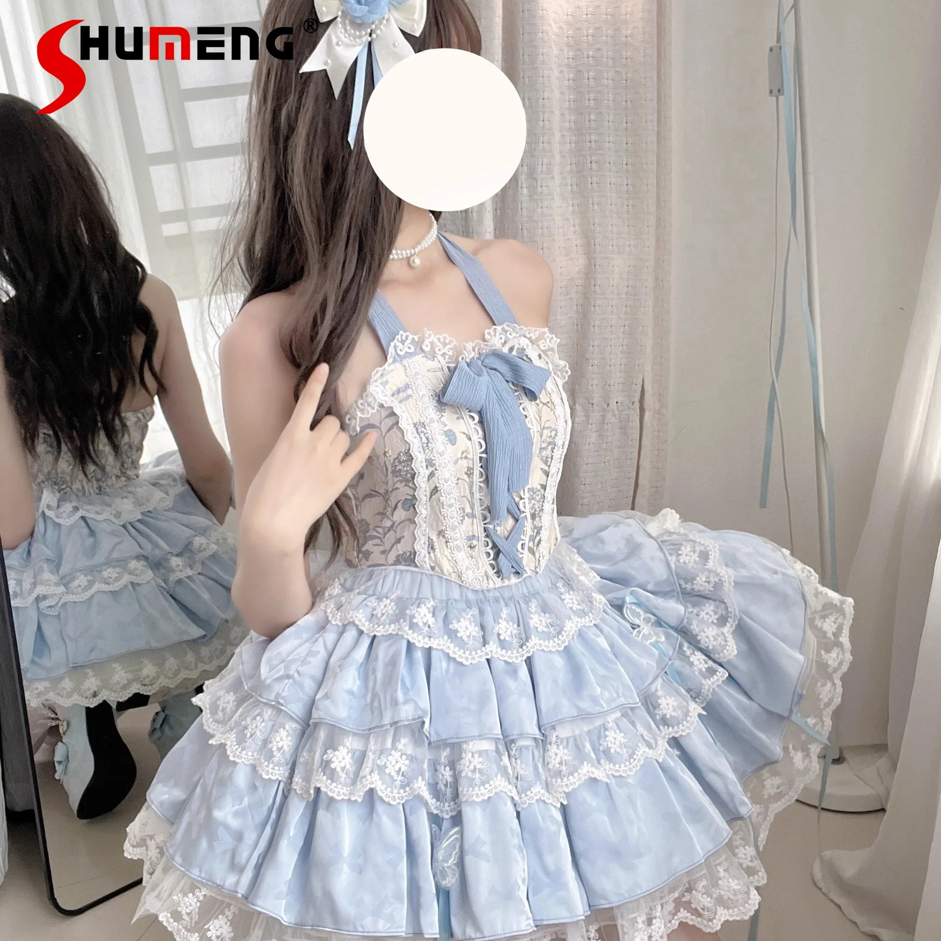 Японский милый топ в стиле Лолиты для девочек, топ без рукавов, юбка, комплект из 2 предметов, женское утягивающее элегантное платье Лолиты для дня рождения, Vestidos
Японский милый топ в стиле Лолиты для девочек, топ без рукавов, юбка, комплект из 2 предметов, женское утягивающее элегантное платье Лолиты для дня рождения, Vestidos