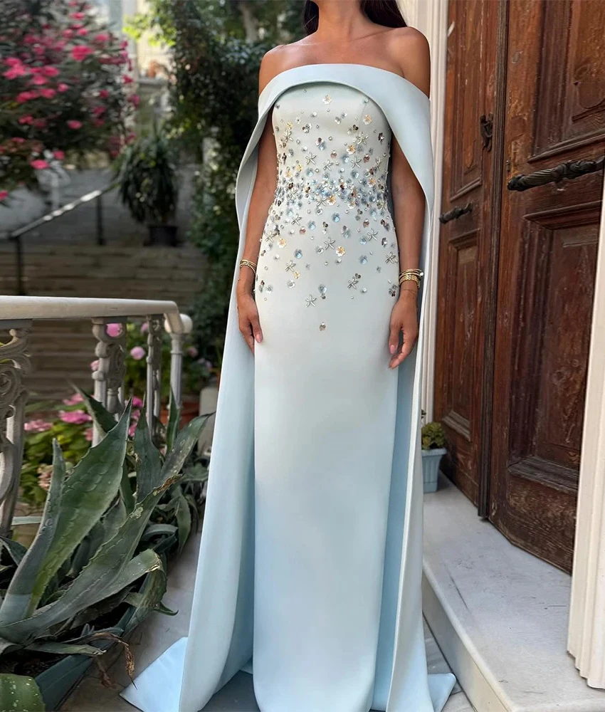 MCDV Customized Temperament Jersey Straight Off the Shoulder Sequined Beading Crystal Flowers Evening Dress Delicate Prom Gowns
MCDV Customized Temperament Jersey Straight Off the Shoulder Sequined Beading Crystal Flowers Evening Dress Delicate Prom Gowns