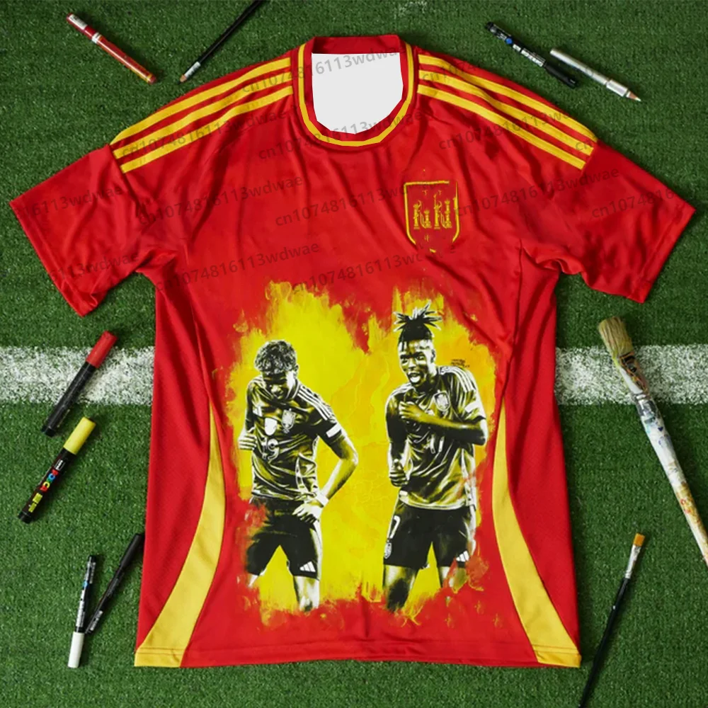 T-shirt For Men Spain Style Football Jersey Home Shirt Street Graffiti Yamal x williams Jersey Outdoor Sports Jersey Tee
T-shirt For Men Spain Style Football Jersey Home Shirt Street Graffiti Yamal x williams Jersey Outdoor Sports Jersey Tee