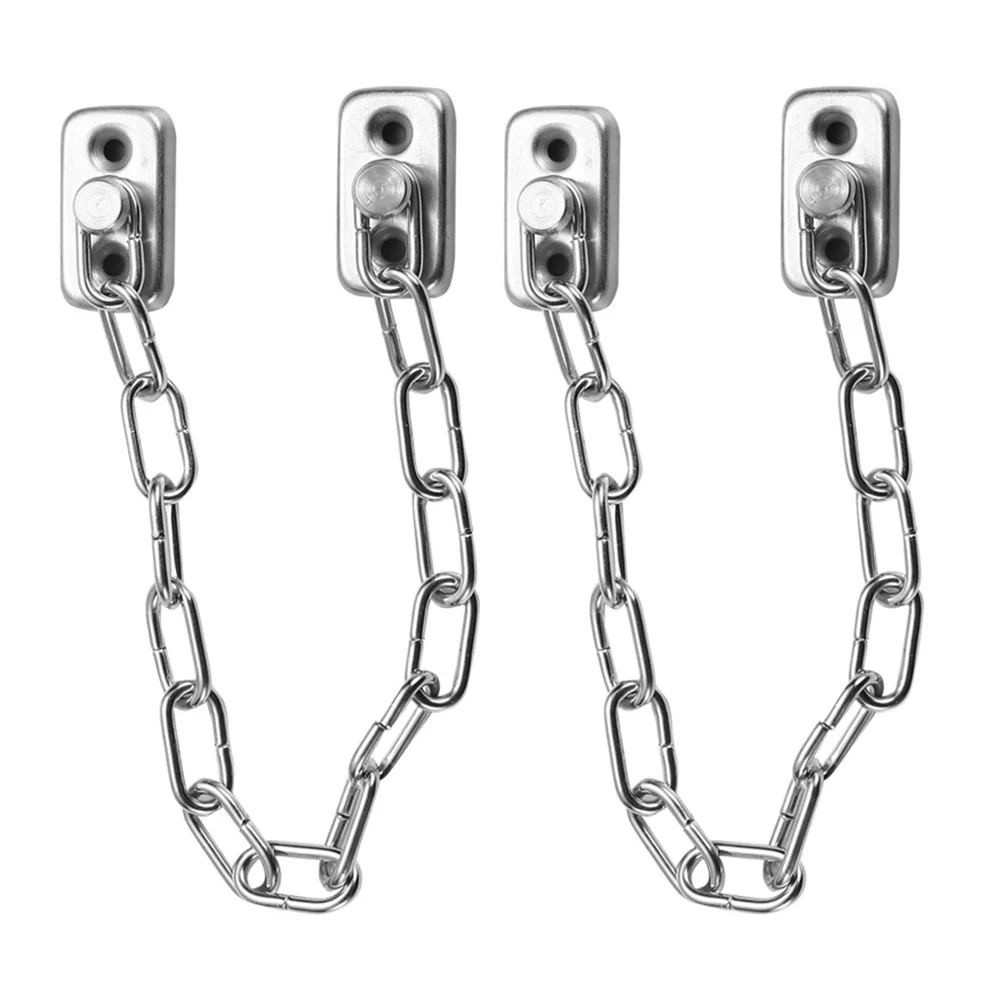 2 Pcs Door and Window Protective Locks Chain for Safety Child Proof Windproof Security Silver Travel
2 Pcs Door and Window Protective Locks Chain for Safety Child Proof Windproof Security Silver Travel