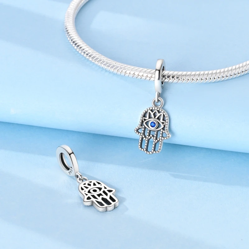 New 925 Sterling Silver Dewdrop Palm Eye Charms Pendant Fit 3mm Original Bracelet DIY Women Exquisite Anniversary Jewelry Gifts
New 925 Sterling Silver Dewdrop Palm Eye Charms Pendant Fit 3mm Original Bracelet DIY Women Exquisite Anniversary Jewelry Gifts