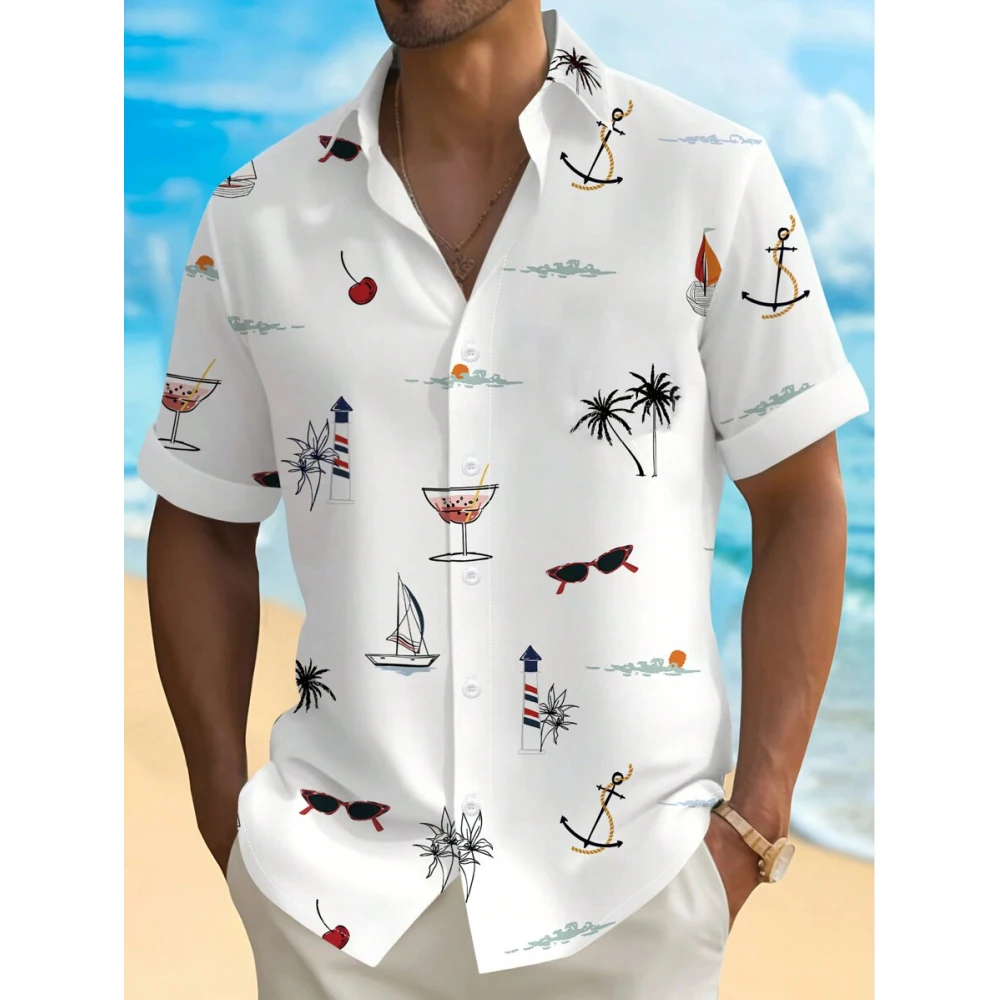 Men's Shirt Palm Tree Pattern Short Sleeve Shirt Fashion Beach Shirts Casual Button down Shirt Beach Shirts Hawaiian Shirts
Men's Shirt Palm Tree Pattern Short Sleeve Shirt Fashion Beach Shirts Casual Button down Shirt Beach Shirts Hawaiian Shirts