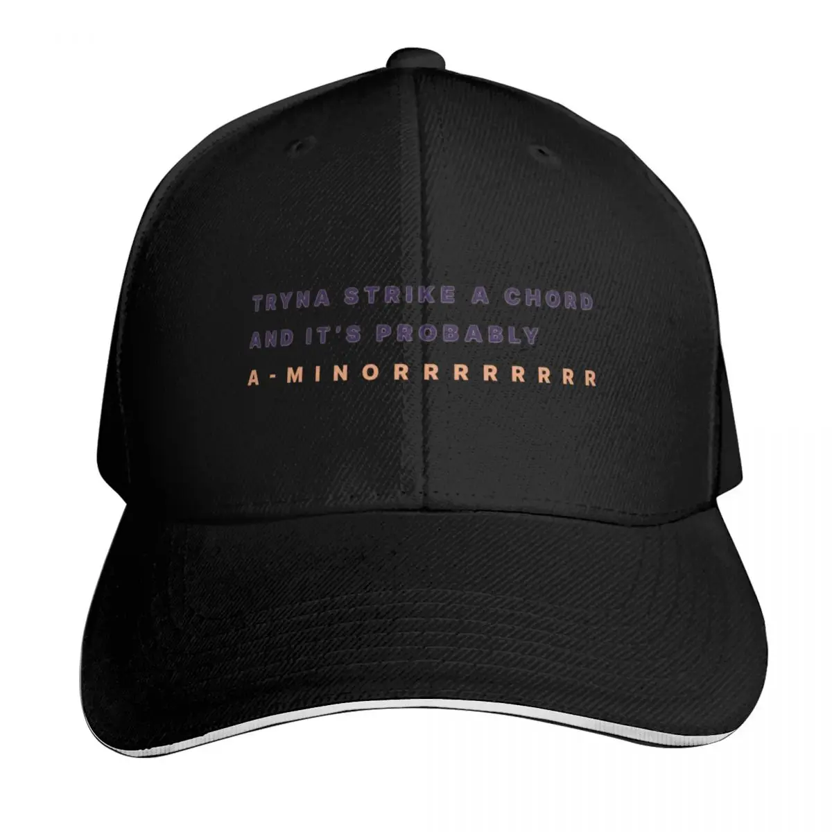 Tryna Strike a Chord but it's probably A-minor Artistic Modern Text (Kendrick Lamar Inspired Design Graphic) Baseball Cap
Tryna Strike a Chord but it's probably A-minor Artistic Modern Text (Kendrick Lamar Inspired Design Graphic) Baseball Cap