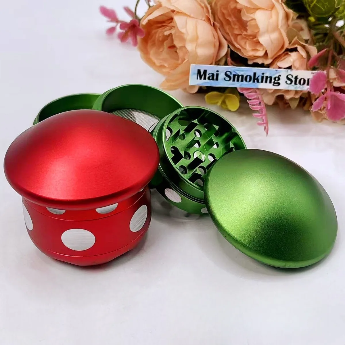 60mm Mushroom Herb Grinder Metal 4-layer Manual Spice Pepper Mill Salt Mortar Tobacco Raw Grass Grinder Smoking Cigarette Tool
60mm Mushroom Herb Grinder Metal 4-layer Manual Spice Pepper Mill Salt Mortar Tobacco Raw Grass Grinder Smoking Cigarette Tool