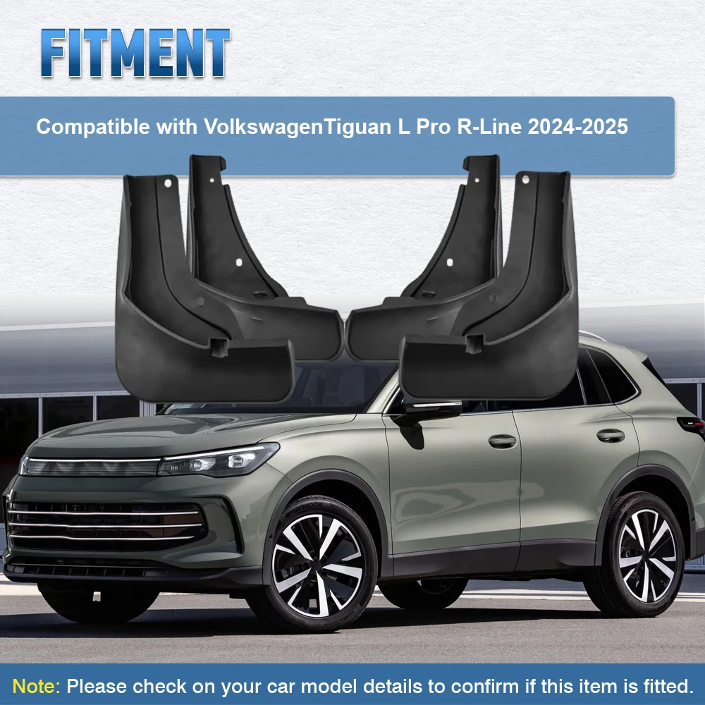 Car Mud Flaps Splash Guards Mudguard For Volkswagen Tiguan L Pro R-Line 2024 2025 Front Rear Wheels Fender Accessories
Car Mud Flaps Splash Guards Mudguard For Volkswagen Tiguan L Pro R-Line 2024 2025 Front Rear Wheels Fender Accessories