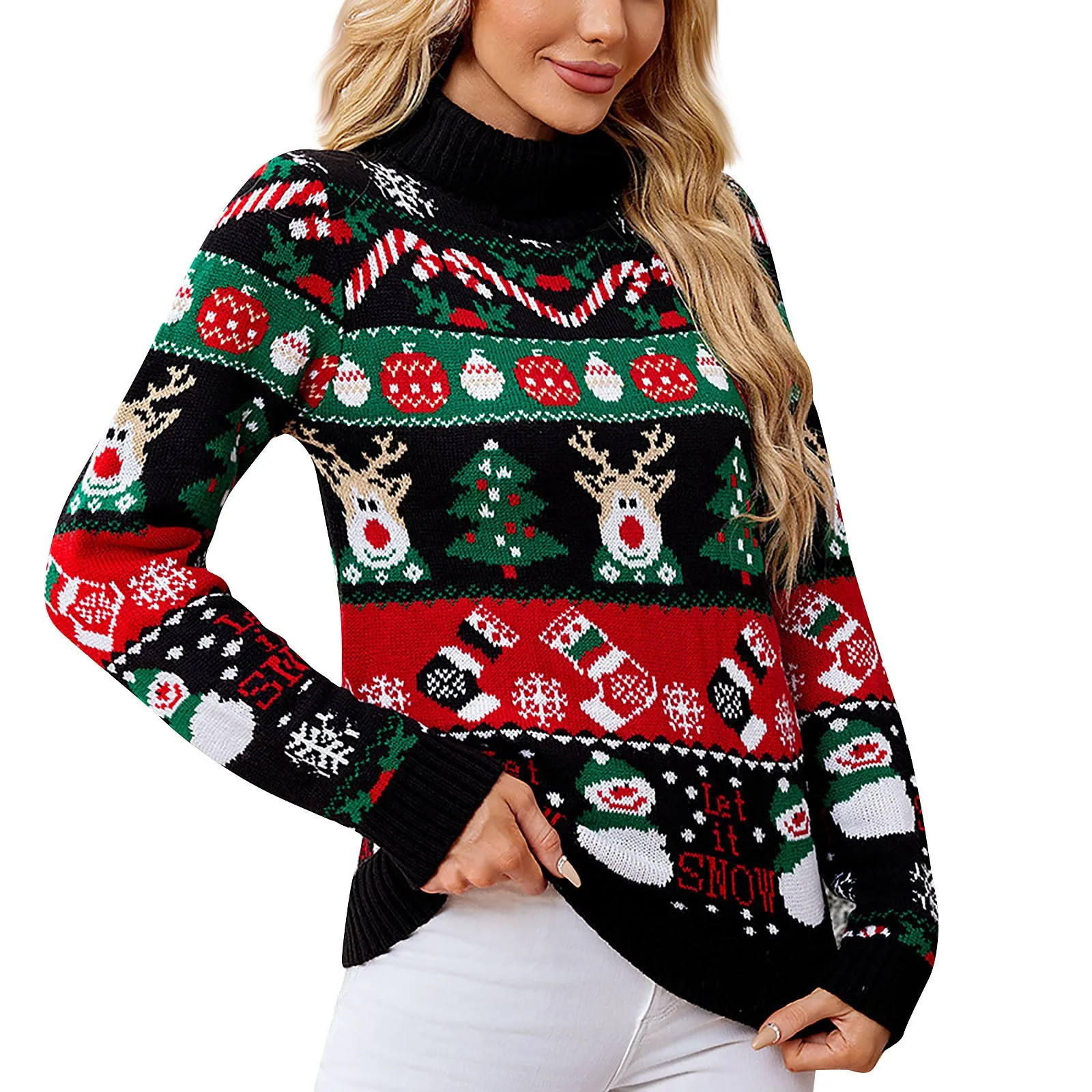Women's Fashion Red Long Sleeve Round Neck Christmas Sweater Sweater Women Sweaters for Autumn and Winter Women Clothing Womens
Women's Fashion Red Long Sleeve Round Neck Christmas Sweater Sweater Women Sweaters for Autumn and Winter Women Clothing Womens