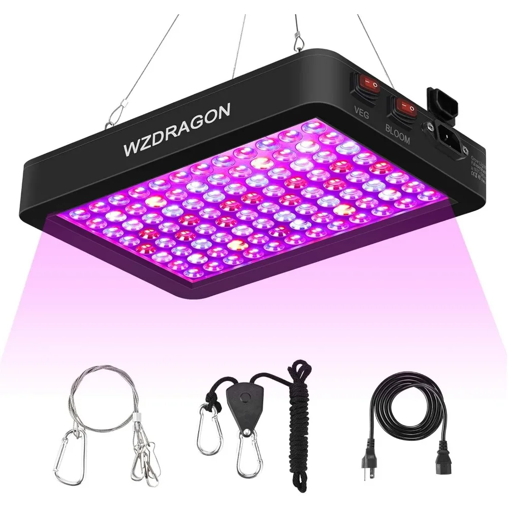 Full Spectrum LED Grow Light with 10ft Cable for Indoor Plants, Veg and Flower Growth
Full Spectrum LED Grow Light with 10ft Cable for Indoor Plants, Veg and Flower Growth