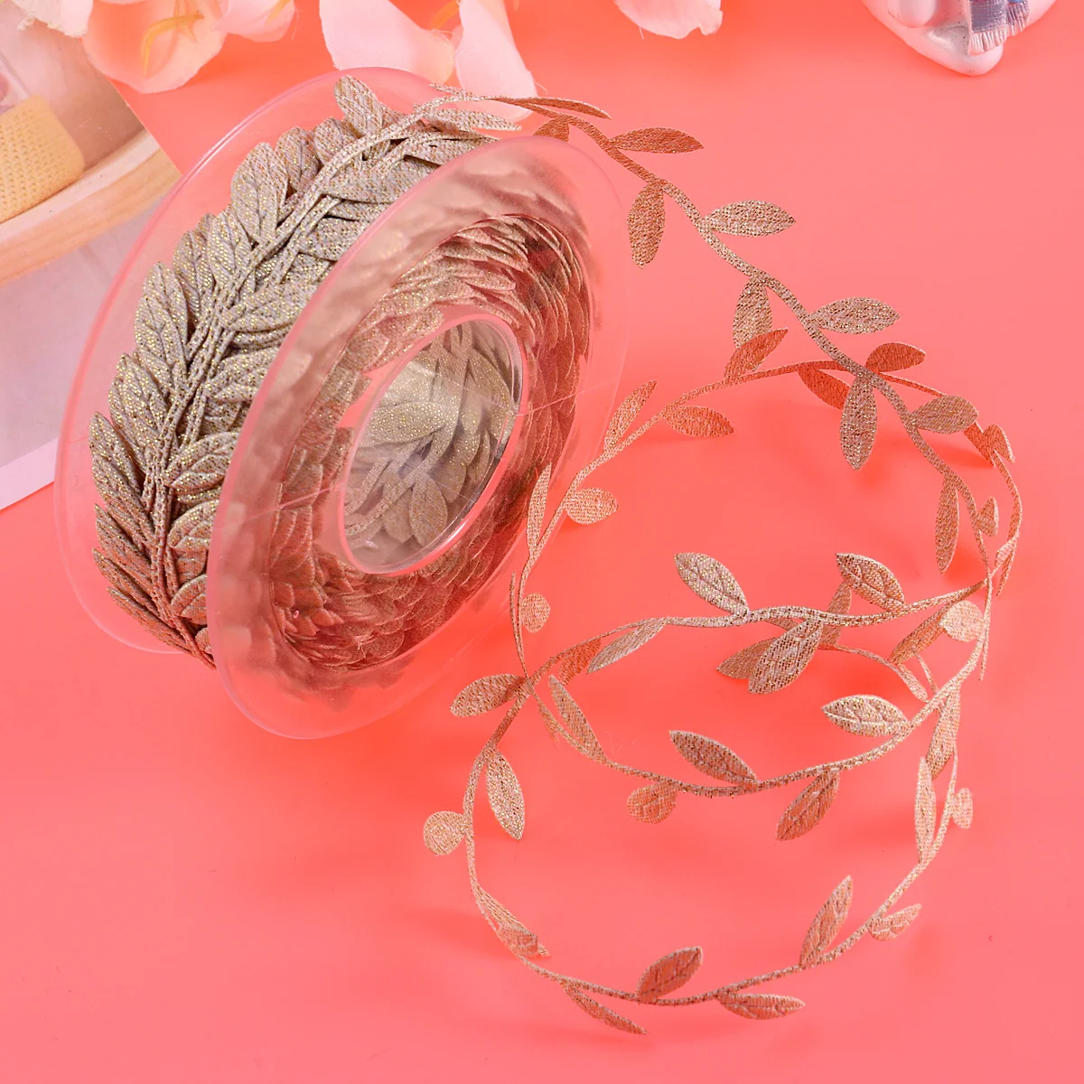 15M Leaves Pattern Golden For Wedding Party Decor Diy Sewing Craft Decoration Scrapbook Hair Accessory Wrap Gift Ribbon Silk
15M Leaves Pattern Golden For Wedding Party Decor Diy Sewing Craft Decoration Scrapbook Hair Accessory Wrap Gift Ribbon Silk